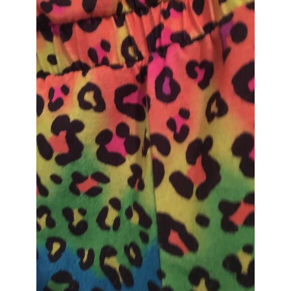 Justice Girls Colorful Leopard Print Pajama Romper Jumpsuit Shorts Sleep Size 10 - Picture 8 of 9